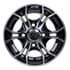 Picture of 10x7 GTW Spyder Wheel (3:4 Offset), Black Finish with Machined Accents, Center Cap Included, Picture 2