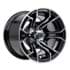 Picture of 10x7 GTW Spyder Wheel (3:4 Offset), Black Finish with Machined Accents, Center Cap Included, Picture 1