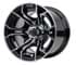 Picture of 10x7 GTW Spyder Wheel (3:4 Offset), Black Finish with Machined Accents, Center Cap Included, Picture 3