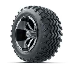 Picture of GTW Storm Trooper Machined/Black 10 in Wheels with 18x9.50-10 Rogue All Terrain Tires – Full Set