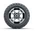 Picture of GTW Storm Trooper Machined/Black 10 in Wheels with 18x9.50-10 Rogue All Terrain Tires – Full Set, Picture 2