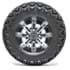 Picture of 10” GTW Tempest Black and Machined Wheels with 20” Predator A/T Tires – Set of 4, Picture 1
