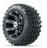 Picture of GTW Tempest Machined/Black 10 in Wheels with 18x9.50-10 Rogue All Terrain Tires – Full Set, Picture 1