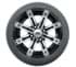 Picture of 2” GTW Tempest Black and Machined Wheels with 18” Fusion Street Tires – Set of 4, Picture 2