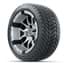 Picture of GTW Diesel Machined/Black 12 in Wheels with 215/35-12 Mamba Street Tires – Full Set, Picture 1