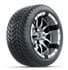 Picture of GTW Diesel Machined/Black 12 in Wheels with 215/35-12 Mamba Street Tires – Full Set, Picture 3