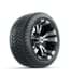 Picture of 12” GTW Vampire Black and Machined Wheels with 18” Mamba Street Tires – Set of 4, Picture 3
