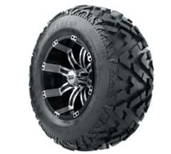 Picture of 12” GTW Tempest Black and Machined Wheels with 23” Barrage Mud Tires – Set of 4