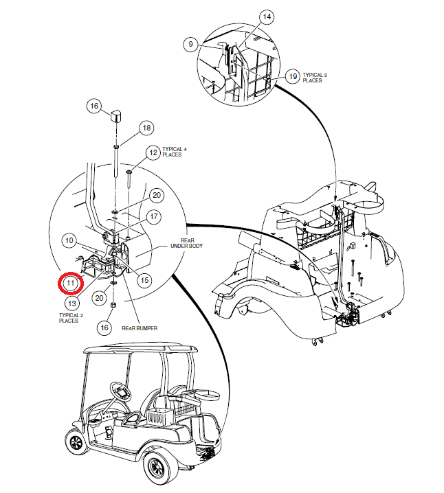 Picture of BRACKET, TOWING, REAR, SC