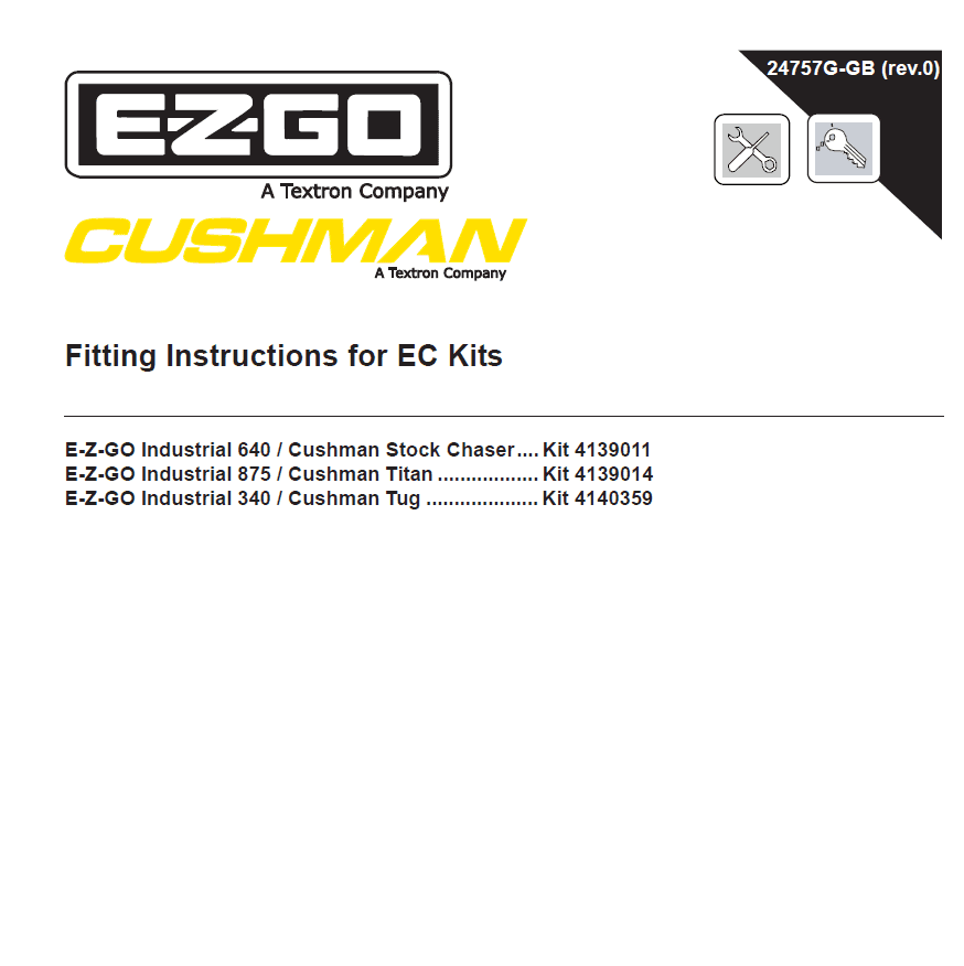 Picture of  E-Z-GO - FITTING INSTRUCTIONS FOR EC KITS 