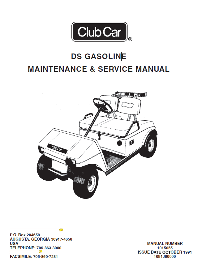 Picture of Club Car DS Gasoline service manual