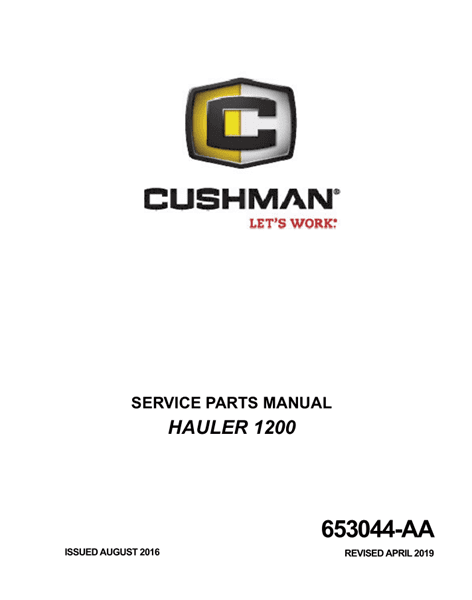 Picture of 2017 – CUSHMAN - HAULER 1200 - SM - GAS