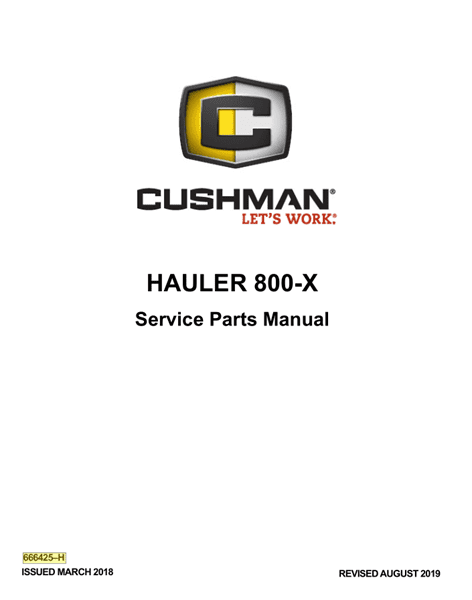 Picture of 2018 – CUSHMAN - HAULER 800x - SM - All elec/utility