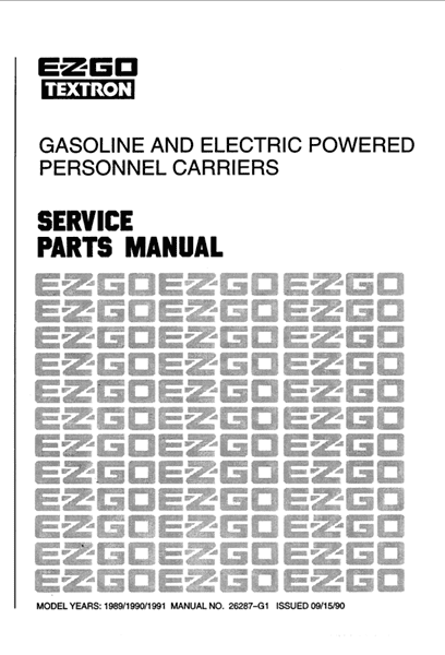 Picture of 1989 - 1990 - 1991 – E-Z-GO - SM - Gasoline & Electric